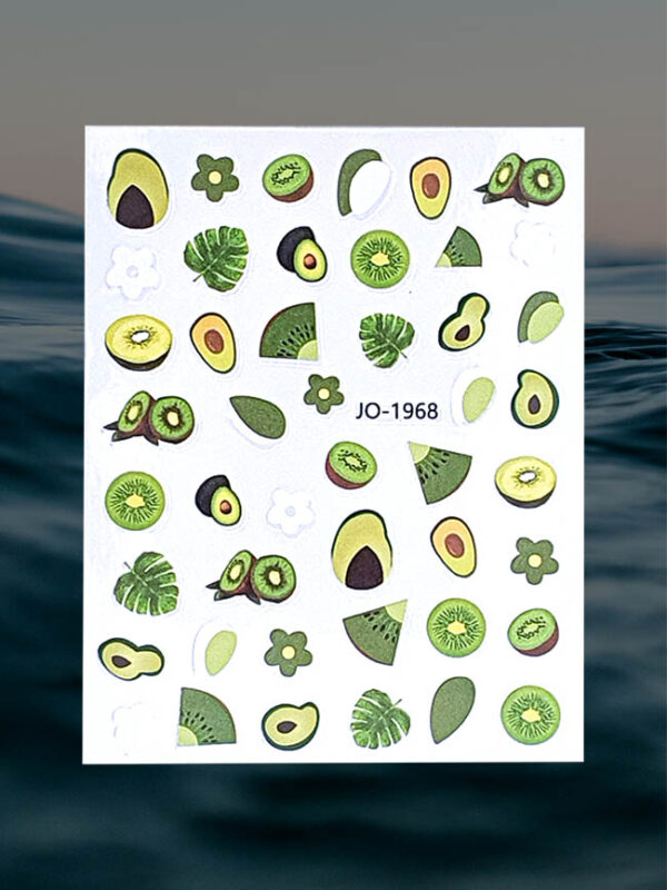 Tropical Green Nagelsticker - Nageldesign