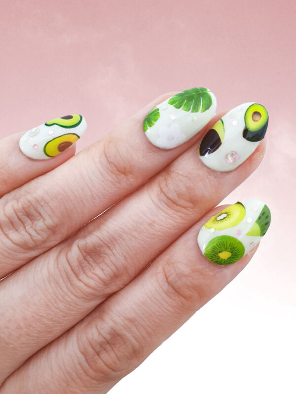 Tropical Green Nagelsticker - Nageldesign