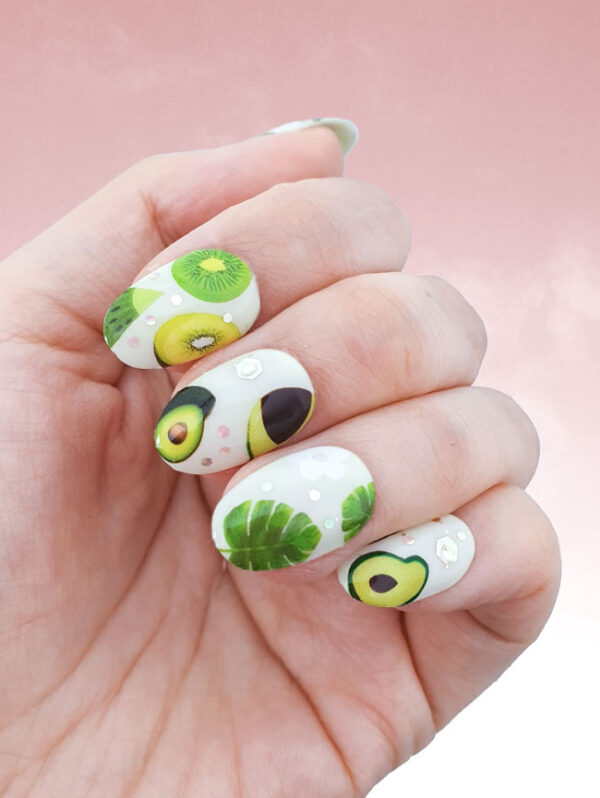 Tropical Green Nagelsticker - Nageldesign